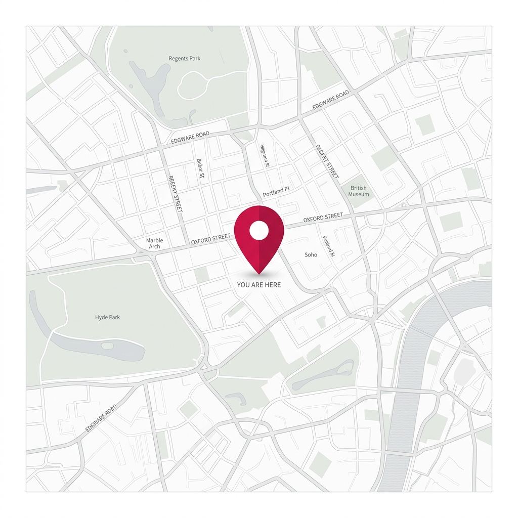 Church location map